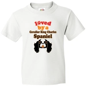 Inktastic Cavalier King Charles Dog Youth T-Shirt Spaniels Pets Apparel Cute Tee - Picture 1 of 9