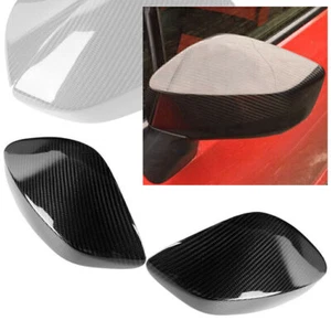 For Toyota GT86 Subaru BRZ FR-S 12-15 Black Carbon Fiber Side Mirror Cover Cap - Picture 1 of 9