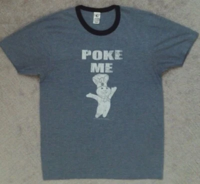 Pillsbury Doughboy Poke Me Vintage 2010 Print T Shirt _ Size Small Foto 1 de 2