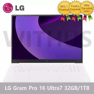 LG Gram Pro 16 16Z90TP-KD7WK Ultra7 255H 32GB/1TB Win11 gram AI Laptop Tracking_ - Picture 1 of 12
