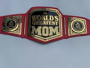 World Greatest Mom Gift Championship Belts 2mm Brass Adult Size Free DHL Ship - Picture 1 of 6