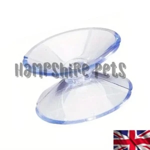 Clear Plastic Suction Cup Double Sided Suction Aquarium Fish Reptile - Picture 1 of 2