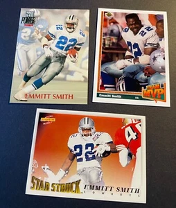 Three Emmitt Smith RB Dallas Cowboys #22 E - Picture 1 of 2