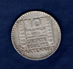 FRANCIA 1930 10 franchi IN ARGENTO QUALITA ' BB - Picture 1 of 2