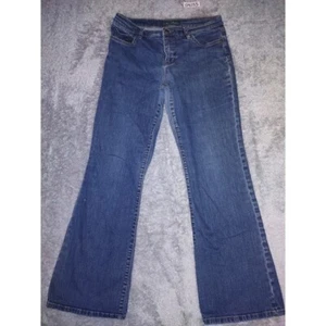 Lauren Jeans Co. Flare Leg Jeans Bell Bottom Dark Wash Denim Classic S10 Women's - Picture 1 of 7