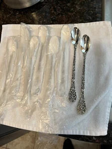 Godinger Olde Bouquet 8 Iced Tea Spoons Silverplate - Picture 1 of 6