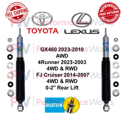 Par de amortiguadores Bilstein B8 5100 0-2." Elevador trasero para 03-23 4Runner 07-14 FJ Cruiser Foto 1 de 4