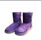 UGG classic II short purple winter boots girls size 1