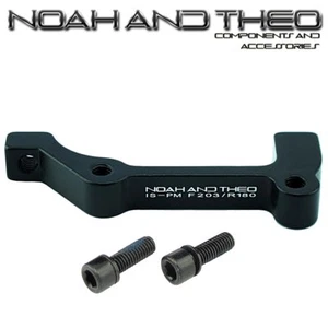Ultralight Disc Brake Adapter Rear 180mm IS Frame to POST PM Caliper BLACK +40m - Picture 1 of 3