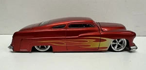 Jada Toys Dub City OldSkool 1951 Ford Mercury 1:24  red car with flames - Picture 1 of 14