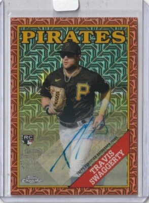 2023 Topps Chrome 35th Ann. Orange RC Auto Travis Swaggerty # T88CU-10   20/25 - Image 1 of 2