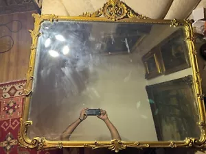Huge Gold Gilt J.B. Van Sciver Co Wall Mirror - 47.0" W x 41.5" T x 1.75" D - Picture 1 of 23