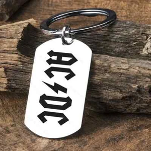 "AC/DC" Stainless Steel Keyring. Brand New !!! FREE POSTAGE !!! - Picture 1 of 2