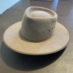 Akubra Cattleman Pure Fur Felt Cowboy Hat Brown Size 54 Made In Australia - Picture 1 of 18