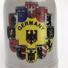 Vintage K.u.F. West Germany Beer Stein 0.5 1/2 L Germany City Crests Flags
