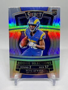 Tutu Atwell 2021 Select Rookie Selections SILVER PRIZM RC #RS-22 LA Rams
