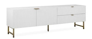 TV-Board Lowboard TV-Schrank Fernsehschrank Schubkästen elegant gold weiß 180cm - Bild 1 von 10