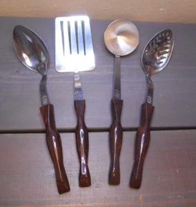 Lotto di 4 utensili da cucina Cutco Classic Brown Swirl #1712, #1713, #1715 & #1716 - Foto 1 di 14