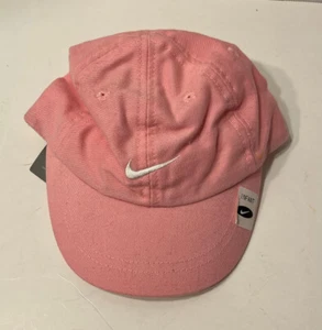 Nike Kleinkind Größe Mütze rosa Baseballkappe weiß Swoosh elastisch hinten Etikett angebracht - Bild 1 von 9