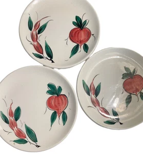Hand Painted Italian Dessert Snack Plates 6 1/2” Set Of 3 - Picture 1 of 6