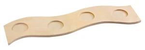 Soporte para luces de té VBS "Harmonie", madera en bruto, para 4 luces de té, aprox. 45x12 cm - Imagen 1 de 12