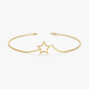 One Star Design Solitaire Bracelet For Men & Women In 925 Sterling Silver - Picture 1 of 9