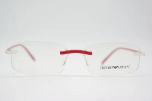 Brille Armani 650 Rot Transparent Randlos Brillengestell eyeglasses Neu - Picture 1 of 6