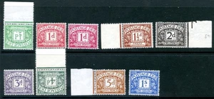 1913-24 GROSSBRITANNIEN ROYAL CYPHER PORTO FÄLLIGER SATZ 9v UNMONTIERT POSTFRISCH PORTOFREI UK - Bild 1 von 1
