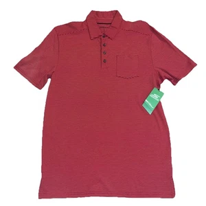 NUEVO CON ETIQUETAS Camisa Polo Skechers Go Golf Performance Para Hombre’s M Roja Negra Rayas - Imagen 1 de 13