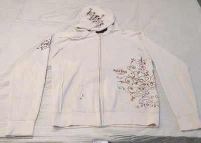 Sudadera para mujer vintage Y2K Hard Rock Café grande cremallera completa bordada Foto 1 de 4