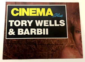 Vintage 32x 21" SEXY CINEMA BLUE Poster Man Cave Sexy Pin-up TORY WELLS und BARBII - Bild 1 von 2