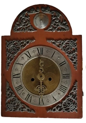 Historisch ? Antik ? Einzeigeruhr Uhrwerk Zifferblatt Uhrenschild - Bild 1 von 4