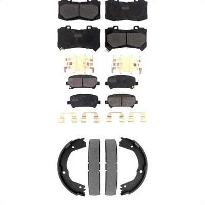 Front Brake Pads Rear Parking Shoes Kit for Chevrolet Colorado 2015-2020 oeV1 - Image 1 of 2