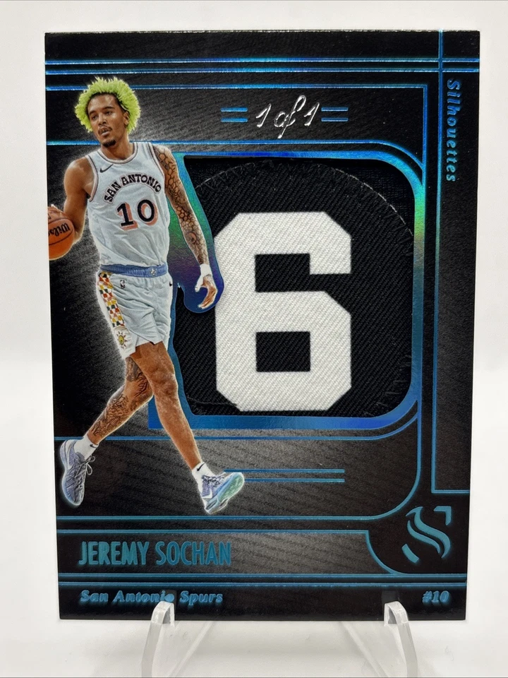 Parche Bill Russell Silhouette 2024 Jeremey Sochan 1/1 -A Foto 1 de 2