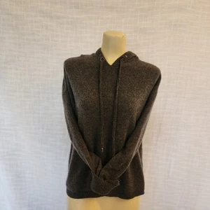 Sudadera con Capucha Magaschoni W L Tejida Cachemira Manga Larga Gris con Detalle a Presión Suéter A400 - Imagen 1 de 11