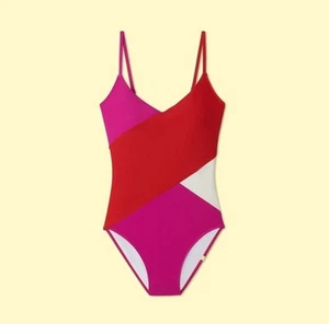 Summersalt Long Torso Marina Badeanzug Lava Hibiskus weiß sand Gr. 22 Einteiler - Bild 1 von 1