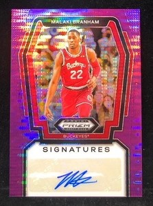 2024 Prizm Draft Picks Malaki Branham Auto Rookie RC Purple Pulsar FOTL /15 - Bild 1 von 2