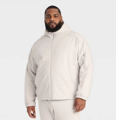 NWT~ All in Motion sz 5XL Men's High Pile Fleece Lined Cream Jacket Soft Shell - Image 1 of 4