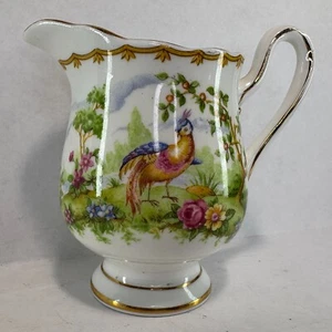 Royal Albert Chelsea Bird Teal Blue Creamer 1940's 6oz England - Picture 1 of 10