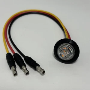 10X Mini 3/4" Round Clear Red Amber LED Clearance Marker Lights Truck Trailer RV - Picture 1 of 1