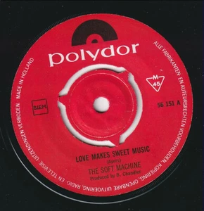 SOFT MACHINE * Love Makes Sweet Music * UK FREAKBEAT MOD SOUL * 1967 HOLLAND 45 - Picture 1 of 2