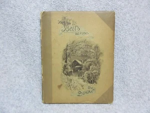 1889 BELLS ACROSS THE SNOW by HAVERGAL  ILLUSTRATED POEM Leather Bound BOOK - Picture 1 of 7