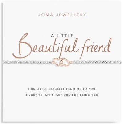 Bracciale Donna Ragazza A Little Beautiful Friend Rosa Gold Charm - Busta Regalo - Immagine 1 di 4