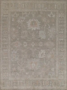 Muted Vegetable Dye Oushak Turkish Area Rug 8x10 Hand-knotted Dining Room Carpet - Picture 1 of 12