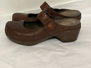 DANSKO Womens Mary Janes SZ 36 US 6 Mules Brown Shoes Leather Heel Slides - Picture 1 of 6