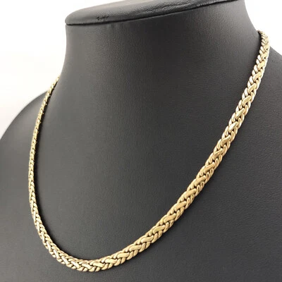 ⭐ Pierre Lang Halskette Collier Anhänger Strick Kette Perle Magnet Gold Go 126 ⭐ - Bild 1 von 3