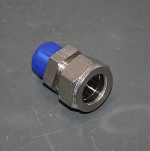 Parker Straight Coupler Adapter 16MSC12N-316, 1" A-LOK Tube x 3/4" NPT Pipe, SS - Picture 1 of 5