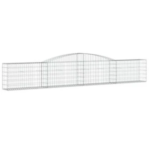 Gabione mit Hochbogen 400x30x60/80 cm aus Verzinktem Eisen – Robuste Steinkorb-B - Bild 1 von 5