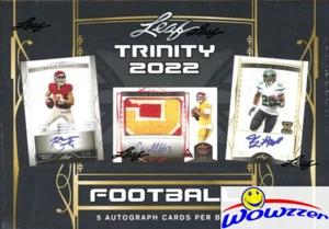 2022 Leaf TRINITY Football Factory Sealed HOBBY Box-5 AUTOGRAPH! - Picture 1 of 1