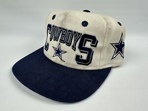 Vintage Dallas Cowboys Snapback Hat Team NFL Embroidered Spellout Star 90s